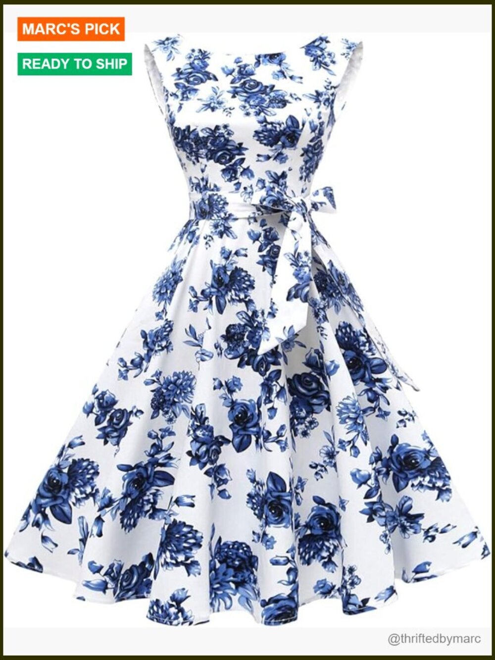 Women's Vintage 1950s Cocktail Dress, Boatneck Sleeveless Swing Dress